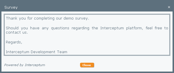 Online Survey - Conclusion