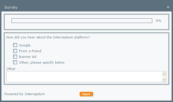 Online Survey - Multiple Choice Question