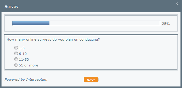 Online Survey - Categorical Question