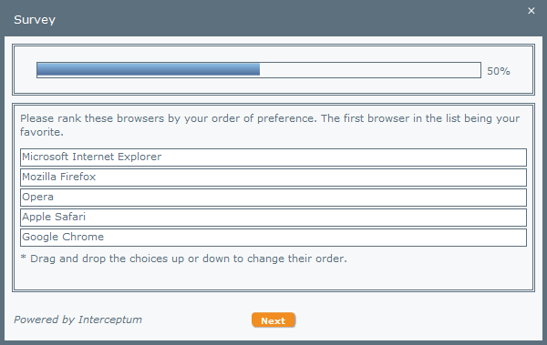 Online Survey - Ordinal Question
