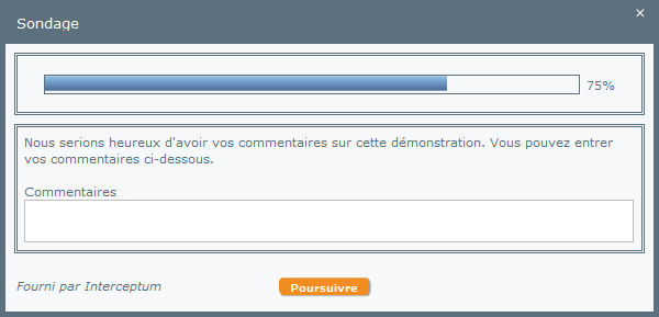 Sondage en ligne - Question texte